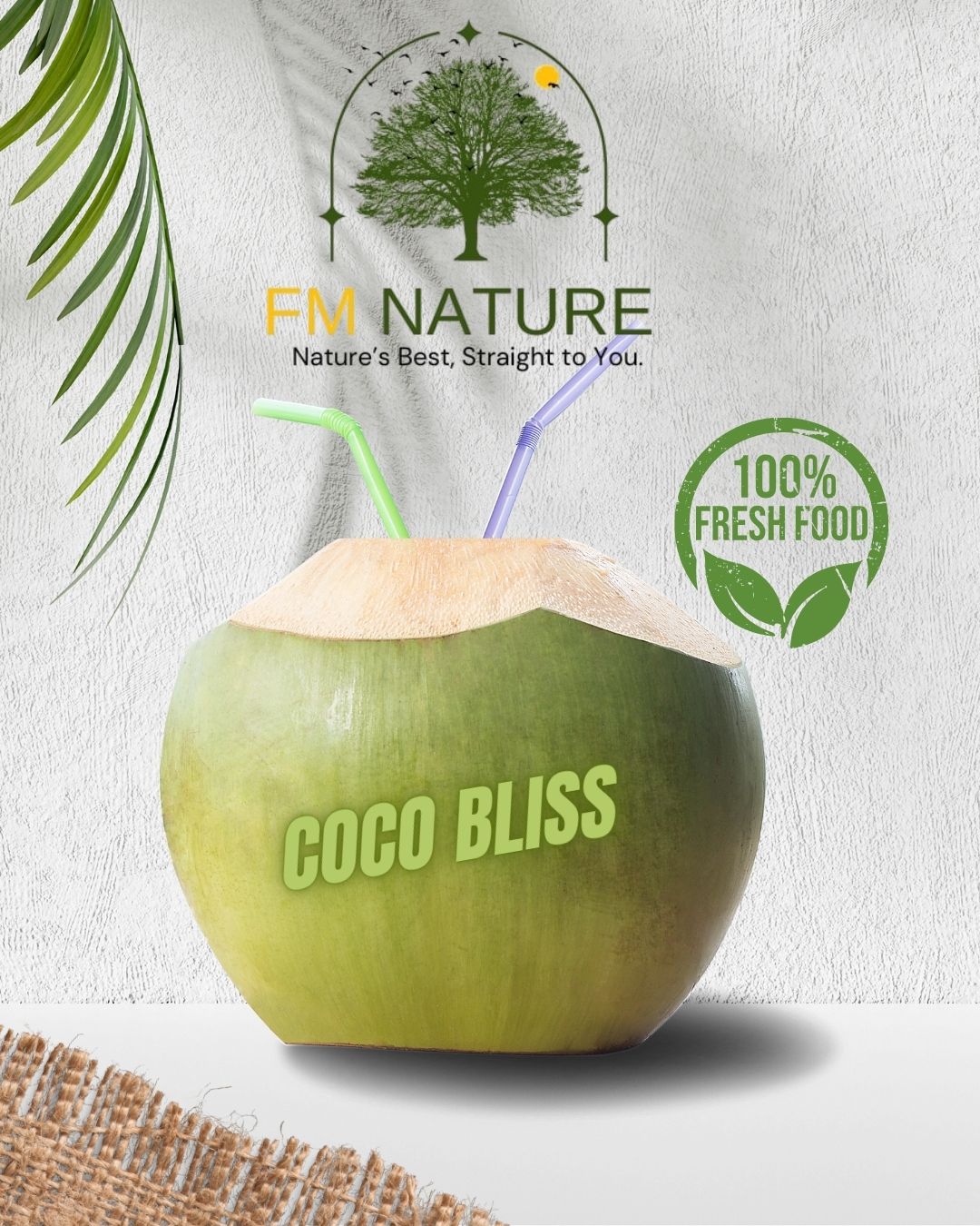 Whole Green Coconut Water (Fresh and Natural)